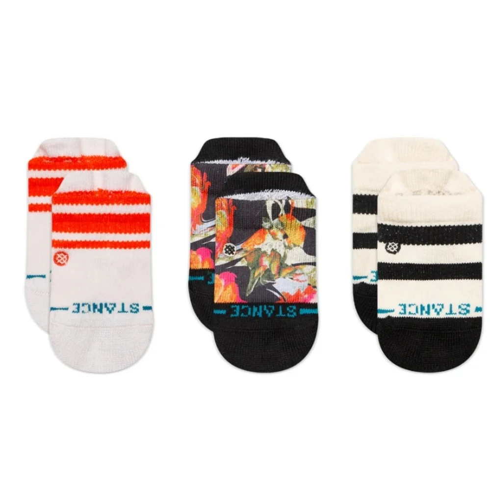 NWT Kid's Torque Stance Crew Socks 3-Pack - Red, Black, Multicolor
